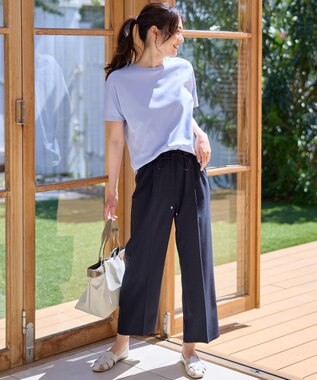 ANY 【新色追加/10色展開/洗濯機可/UVケア/接触冷感】プレミアムベーシック半袖Tシャツ サックス