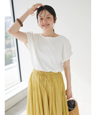 CRAFT STANDARD BOUTIQUE 【ＵＶカット】ギャザースリーブプルオーバー Off White