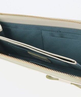 LANVIN en Bleu シャリテ コンパクトL字ファスナー長財布 アイボリー