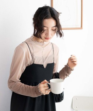 WEGO グラデーションシアーロンT ベージュ