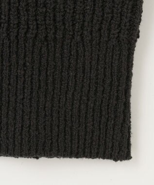 自由区 【洗える】テクスチャーコットンブレンド ビジューデザインニット ネイビー系