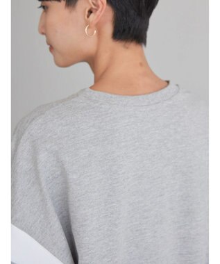 AMERICAN HOLIC 袖異素材ミニ裏毛プルオーバー Light Gray Mixture