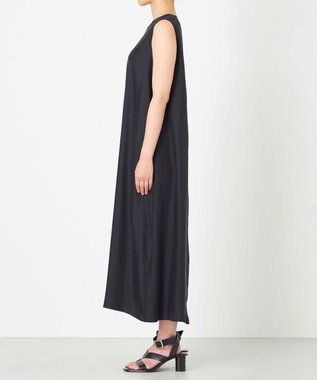 NAVE 【ReNAVE・セットアップ可/洗える/UVケア/接触冷感】フィブリルシャンブレーワンピース ブラック系