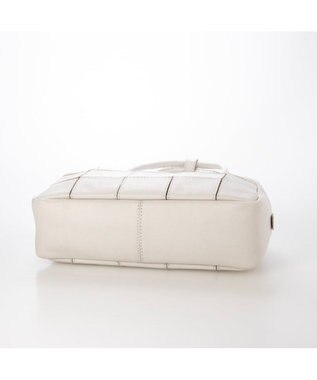 UNBILLION ピークスピーク PEAKS PEAK / 牛革パッチワーク横長ボストン アイボリー