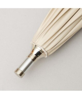 ATRENA 体感-10℃コカゲル晴雨兼用 スライド式ロングアンブレラ ベージュ×ブラック