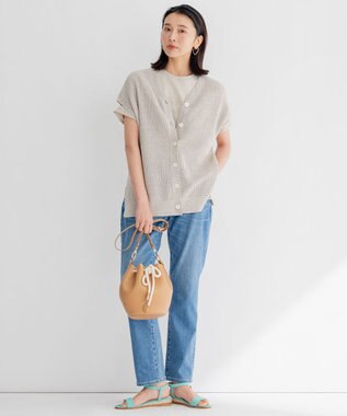 23区 L 【前後着用可能】ピュアリネン 2WAY ニット ベージュ系5