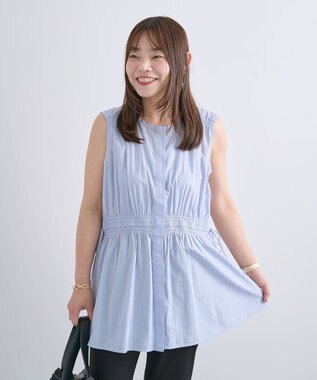 Green Parks ウエストシャーリングブラウス