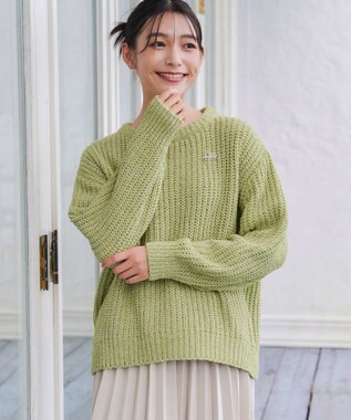 【洗える】MIXモールニットプルオーバー