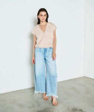 GRACE CONTINENTAL フェザーカットトップ ベージュ