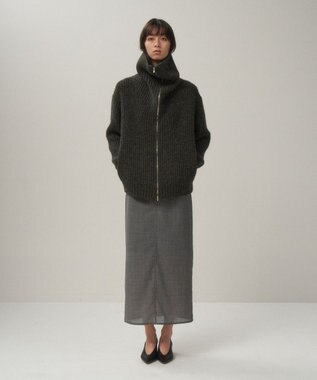 ATON TECHNO WOOL ETERMIN | ペンシルスカート CHARCOAL TOP