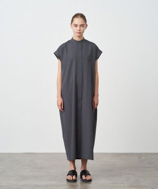 ATON AT COTTON CLOTH | バンドカラードレス CHARCOAL GRAY