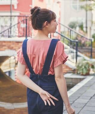 Feroux 【2WAY】ハイウエストデニム パンツ ネイビー系