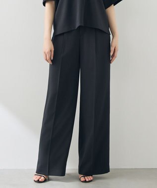  【セットアップ対応】テクスチャードスーツストレートワイド パンツ