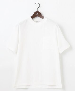 JOSEPH ABBOUD 【ジャケットインにもおすすめドレスTee/吸水速乾/上質感】ミラノリブダブルフェイス Tシャツ ホワイト系