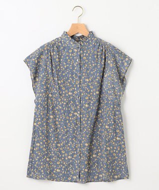 組曲 【大人気シリーズ】ギャザーライトデシン ブラウス 【WEB限定】ブルー系9