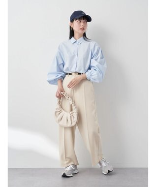 earth music&ecology Ｔ／Ｒストレートパンツ（Ｉｖｏｒｙ） Ivory