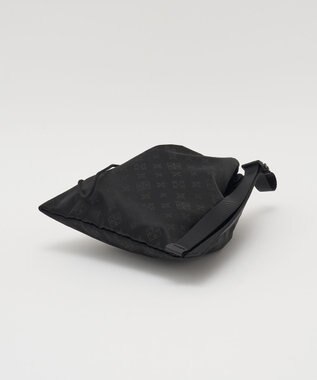 russet ナイロンジャガード巾着ポーチ L(Z-230) Trv-Black