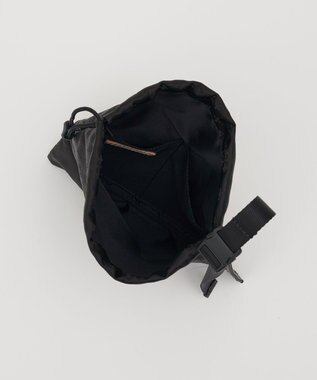 russet ナイロンジャガード巾着ポーチ L(Z-230) Trv-Black