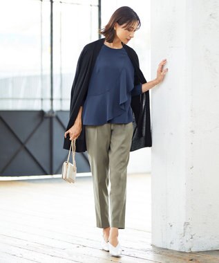 ICB 【洗える】 コンパクトウール カーディガン ブラック系