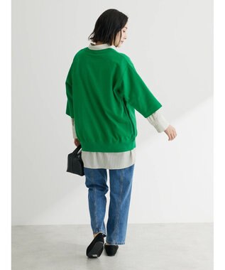 Green Parks コットンＵＳＡミニ裏毛七分袖トレＴＥＥ Green
