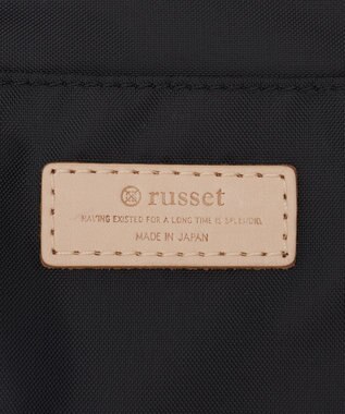 russet ナイロンジャガード巾着ポーチ L(Z-230) Trv-Black