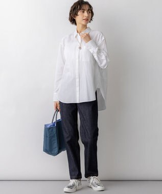 23区 【先行予約】CANCLINI シャーティング ルーズフィットシャツ ホワイト系