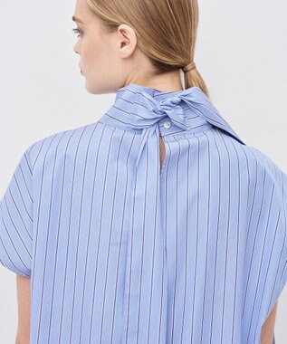 uncrave THOMAS MASON ボウタイブラウス ブルーストライプ