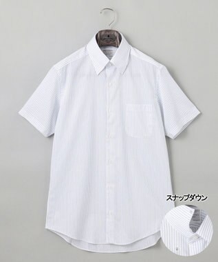 GOTAIRIKU 春夏向け【形態安定】SUMMERPREMIUMPLEATS_スナップダウンカラー 半袖ドレスシャツ(25年モデル)