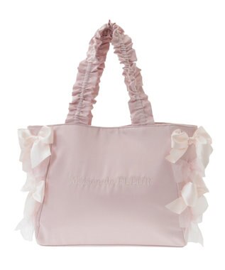 Maison de FLEUR リボンギャザーハンドルトートバッグ Pink