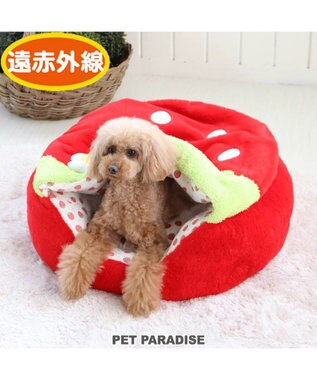 犬 ベッド おしゃれ 寝袋 カドラー 60cm いちご 丸型 赤 犬 猫 ベッド 小型犬 かわいい ふわふわ ネット限定 Pet Paradise ファッション通販 公式通販 オンワード クローゼット