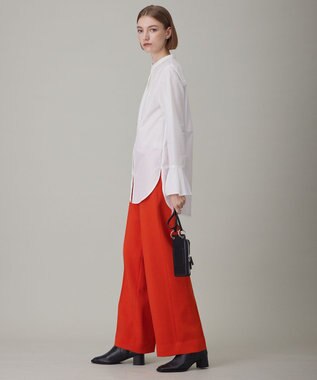 ICB L 【洗える】 トリアセコットンタイプライター シャツブラウス オフホワイト系