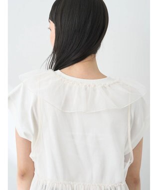 earth music&ecology チュールベスト Ivory