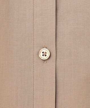 自由区 S 【洗える】テンセルコットンエンブロイダリーシャツ ブラウス モカ