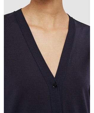 JOSEPH ジャージーハボタイ　ロングスリーブカーディガン Navy