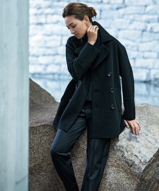 23区 S 【R(アール)】ウールトロストレッチ ジョグ パンツ ブラック系