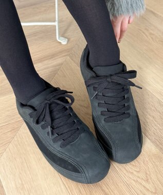 WEGO レースアップローカットスニーカー ブラック