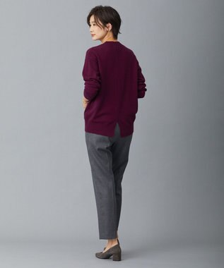 J.PRESS LADIES L 【洗える・WEB限定カラーあり】CASHMERE BLEND Vネック ニット パープル系