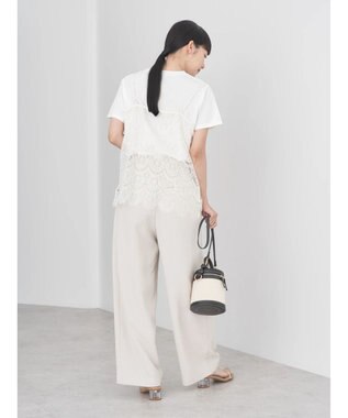 earth music&ecology ＳＥＴ２点レースキャミソール＋ＴＥＥ Ivory