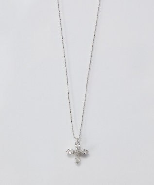 Phoebe 【金属アレルギー対応】フォーペタルズビジューネックレス/ニッケルフリー シルバー