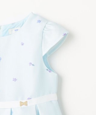 ANY KIDS 花柄プリント ワンピース サックスブルー
