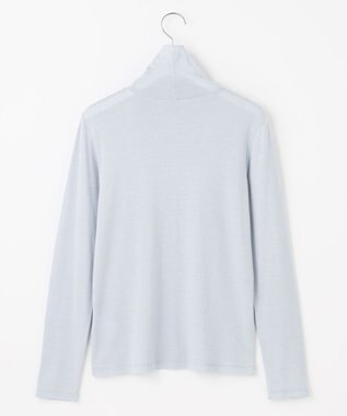 J.PRESS LADIES L タートルジャージー カットソー サックスラメ系