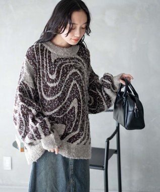 WEGO 幾何学柄ニットプルオーバー