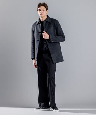 JOSEPH HOMME DOUBLE FACE CASHMERE BALMACHAN COAT グレー系