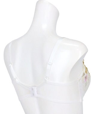 WACOAL 【リボンブラ 脇すっきり】 ブラジャー 脇高設計 着やせシルエット 動いても谷間キープ Gカップまで対応 大きいサイズ レディース BXB483 /ワコール アイボリー