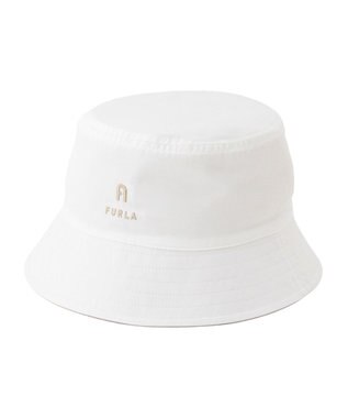 MOONBAT FURLA(フルラ)リバーシブルバケットハット 帽子 無地 UVカット 手洗い可能 ホワイト