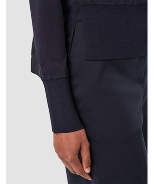JOSEPH ジャージーハボタイ　ロングスリーブカーディガン Navy