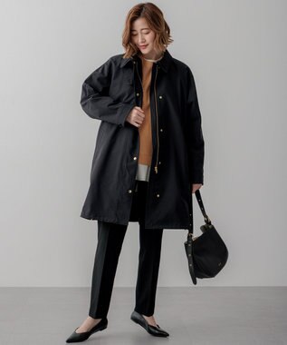 23区 【撥水加工/洗える】中綿ベストライナー付き マルチウェイアウター ブラック系