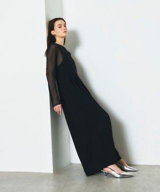 GRACE CONTINENTAL トリアセタックサロペット ブラック