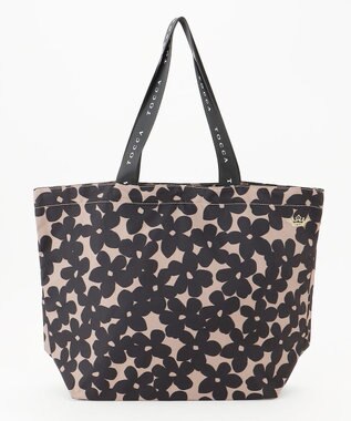 TOCCA 【WEB＆一部店舗限定・A4サイズ対応】DANCING TOCCA SUBBAG サブバッグ ベージュ×ブラック花柄