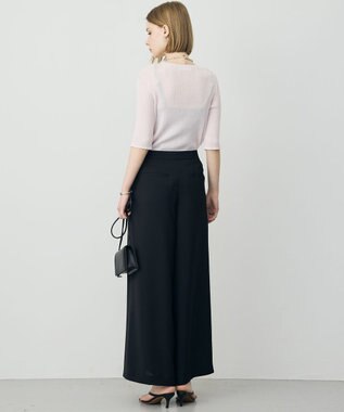 ICB L 【先行予約】 リネンブレンドシアー クルーネックリブニット ライトピンク